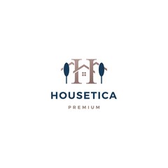 h letter house logo vector icon illustration