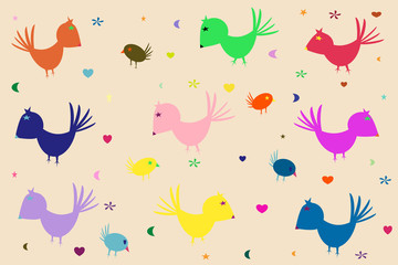 seamless pattern with birds