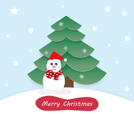 Fototapeta na wymiar Merry Christmas and Happy New Year 2020 greeting card vector image.