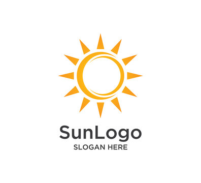 sun vector logo concept icon design template