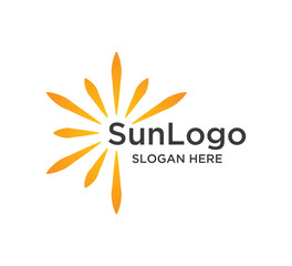 Fototapeta na wymiar sun vector logo concept icon design template