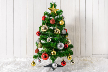 Christmas tree and ornaments