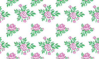 Fototapeta na wymiar Decoration element of floral pattern background, with abstract rose flower motif.