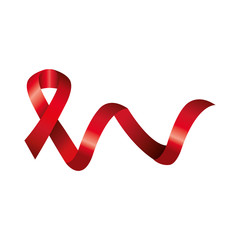 aids day awareness ribbon isolated icon vector illustration design