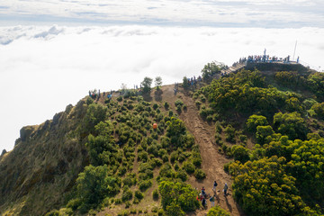Fototapeta na wymiar Sitting above the pinnacle of Mount Ramelau