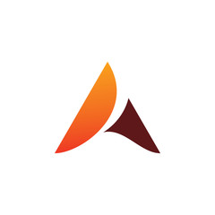triangle color arrow logo design