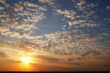 Beautiful sunset in Riyadh, Saudi Arabia