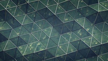 Fototapeta premium Polygonal structure with sci-fi texture 3D rendering illustration