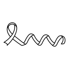 ribbon campaign line style icon vector illustration design