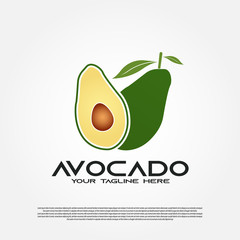 Avocado Symbol - Fresh Fruit and Organic Brand Design