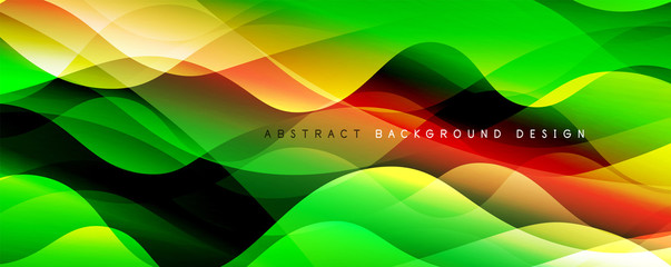 Trendy simple fluid color gradient abstract background with dynamic wave line effect. Vector Illustration For Wallpaper, Banner, Background, Card, Book Illustration, landing page