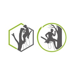 woodcutter vector logo template