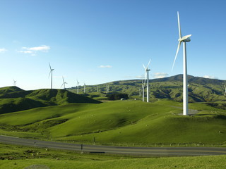 Wind turbine to generate electricity nearby a mountain range