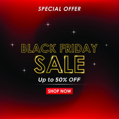 Gold Black Friday Text Ads Banner