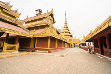 Fototapeta na wymiar Mandalay Palace in Mandalay city ,Myanmar