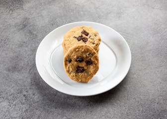 Chocolate chip cookies, home made chocolate chip cookies