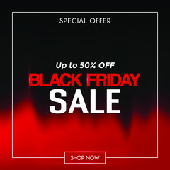 Black Friday Ads Banner with Mesh Background