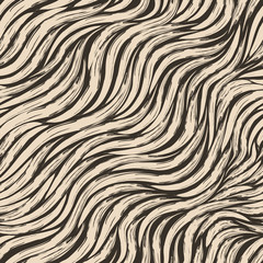 Seamless vector pattern of bleige diagonal stripes on a brown background. Texture for fabric or packaging smooth lines on a brown background with torn edges