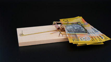 Australian Currency In A Rat Trap