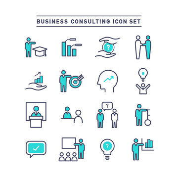 BUSINESS CONSULTING ICON SET
