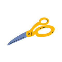 Sewing scissors, doodle clip art, holder for sewing pins. Hand drawn illustration. Craft drawn isolated element. Vector clipart, good as icon