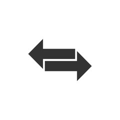 Transfer arrow icon. Vector illustration, flat design