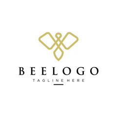 bee logo line art