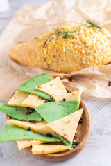 green cheese on a plate