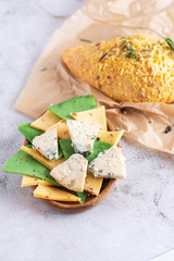 green cheese on a plate