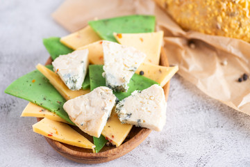 green cheese on a plate