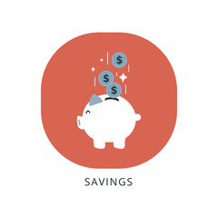 Saving Money concept flat design