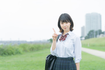 Fototapeta premium 女子高生
