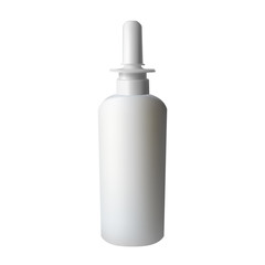 White plastic bottle with sprayer.