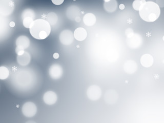 Christmas blue background with snowflakes