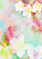Dreamy abstract watercolor painting background
