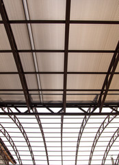 The metal structure of the canopy