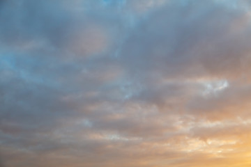 Clouds at sunset as a background