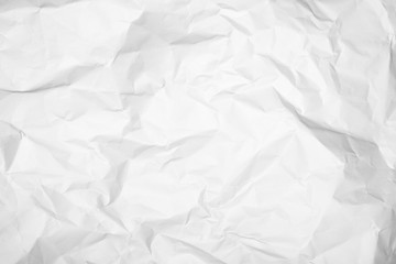 White crumpled paper texture background.	