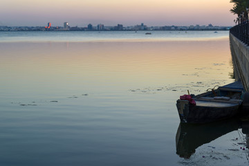 Naklejka premium Sunset in Tunis