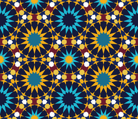 Islamic geometric seamless pattern