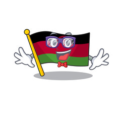 Super Funny Geek smart flag malawi mascot cartoon style - 306299713