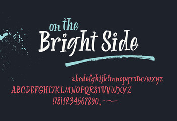 On the Bright Bide handwritten font. Script. 