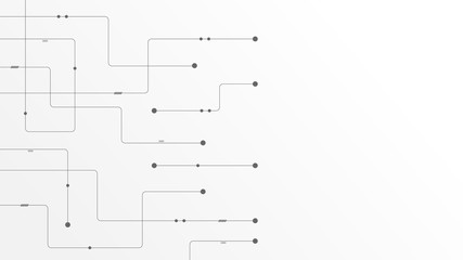 Abstract geometric Circuit connect lines and dots.Simple technology graphic background.Illustration Vector design Network technology and Connection concept.
