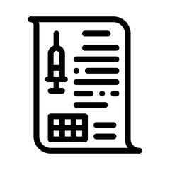 Physician Injection Appointments Icon Vector. Outline Physician Injection Appointments Sign. Isolated Contour Symbol Illustration