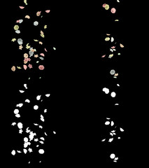 3D illustration of a paper flower flow with alpha layer