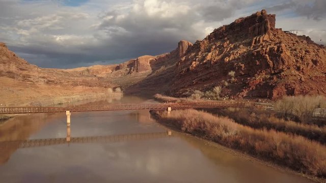 Aerial Footage of Moab, UT in Spring