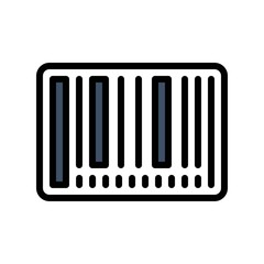 Barcode vector, Black friday related filled icon
