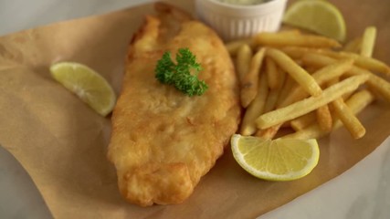 fish and chips with french fries
