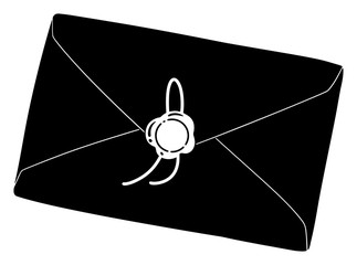 Retro Letter  antique silhouette / Transparent