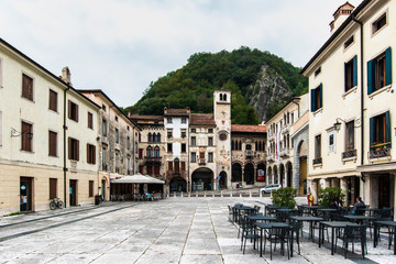 Ancient village of Serravalle. Imprint of Venice. Vittorio Veneto, Italy
